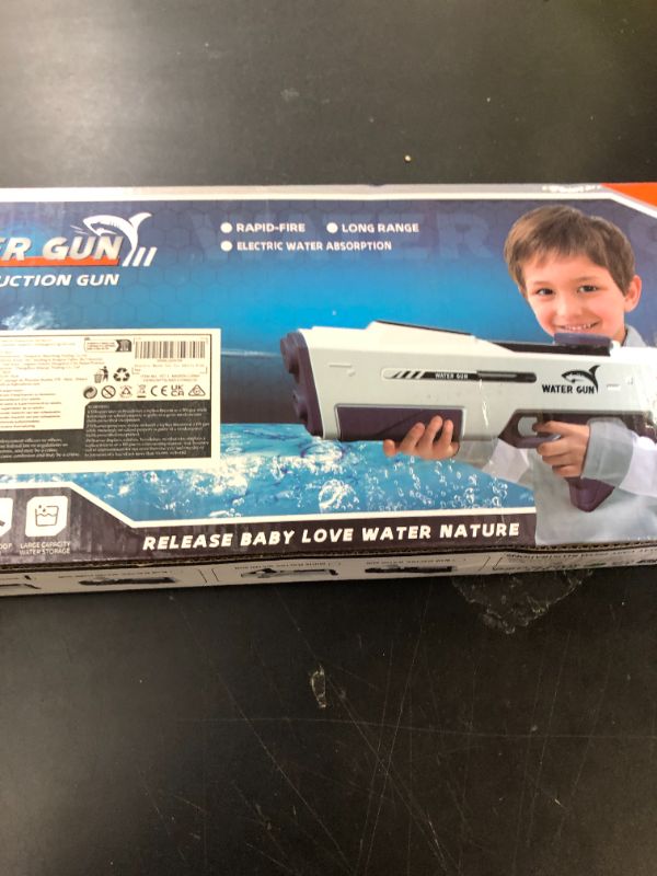 Photo 1 of Electric Continuous Firing Water Gun Fully Automatic Suction Gun Water Splashing Festival Summer Water Toy Outdoor Toy
