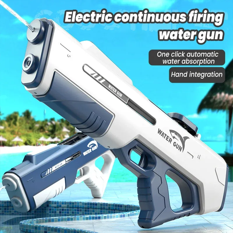 Photo 1 of Electric Continuous Firing Water Gun Fully Automatic Suction Gun Water Splashing Festival Summer Water Toy Outdoor Toy