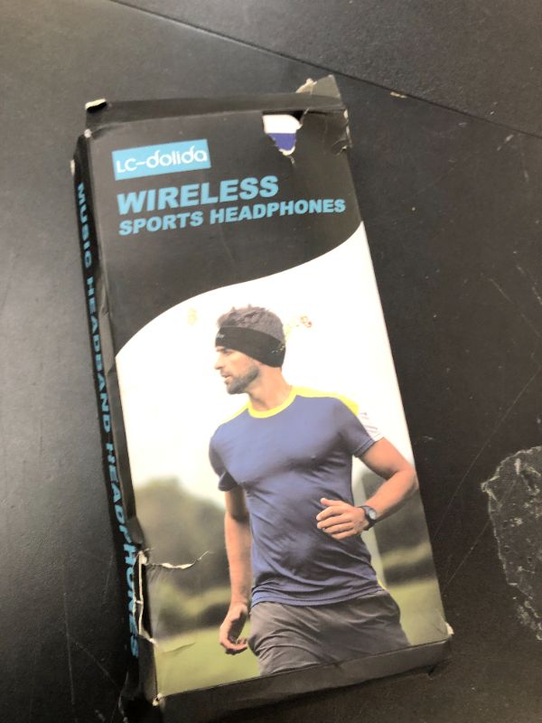 Photo 1 of LC-dolida Sleep Headphones Bluetooth Headband, Headband, Sleep Mask with Bluetooth Thin HD Stereo Speakers Perfect for Side Sleepers, Sport, Yoga, Travel, Gray