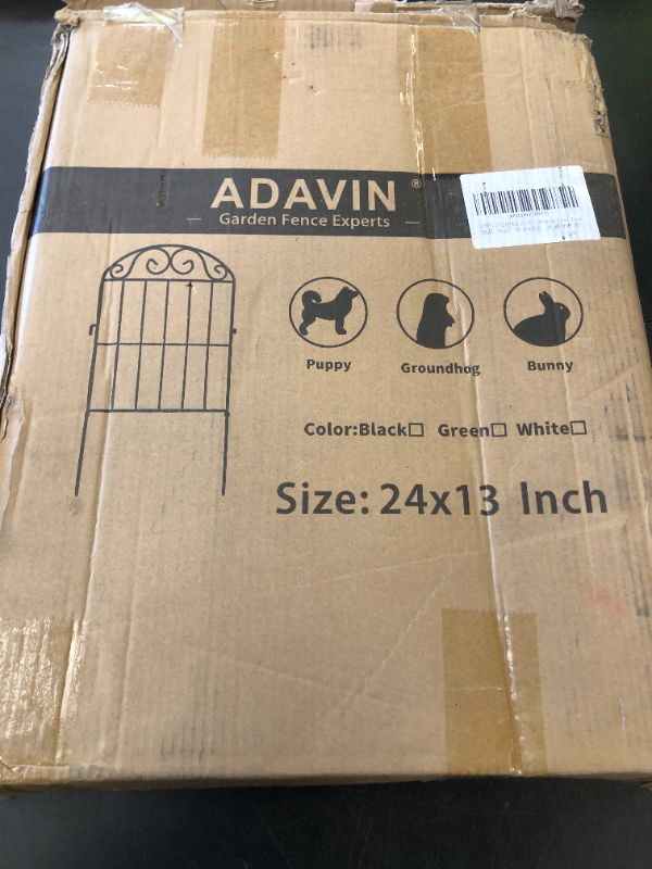 Photo 1 of Adavin White Animal Barrier Fence, 5 Pack 24 in(L) X15 in(H) No Dig Underground Decorative Garden Fencing,Pet Dog Rabbits Fences Panel, Stakes 1.5 inch Spike Spacing, Outdoor Yard Patio. Total 10Ft(L)