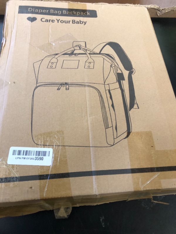 Photo 1 of Astro alan Baby Diaper Bags with Changing Station, Waterproof Diaper Bag Backpack for Moms Dads with USB Charging Port, Baby Shower Gifts, Large Capacity diaper backpack, Grey Pink