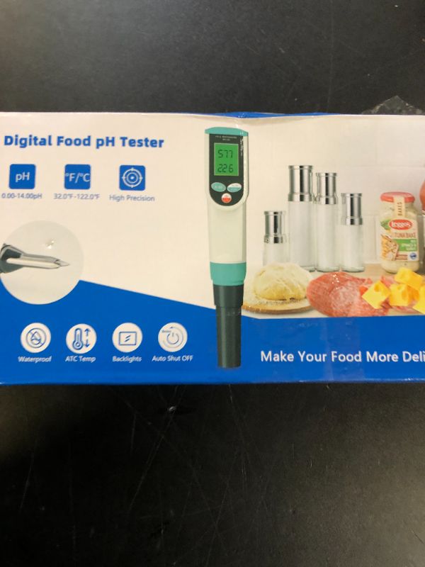 Photo 1 of RAINLEOTI Digital pH Meter for Food, Food pH Tester with 2 pH Probe for Fermented Foods Dough