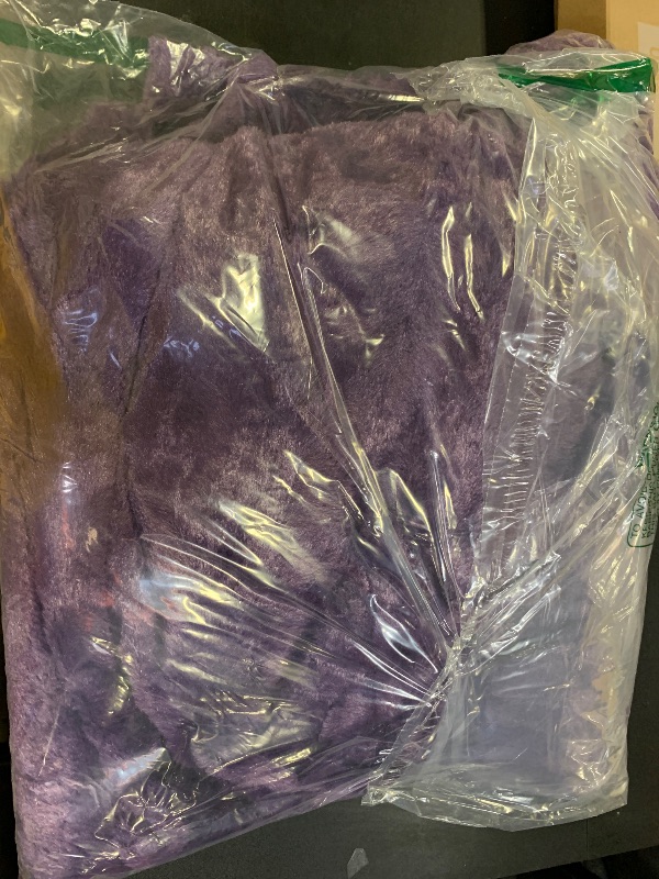 Photo 1 of NEWCOSPLAY Super Soft Faux Fur Throw Blanket for Couch Dark Purple Fuzzy Plush Warm Blanket for Sofa Bed (Dark Purple, Throw(50"x60"))