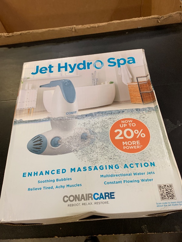 Photo 1 of Conair Jet Hydro Spa - Portable Bath Spa with Dual Hydro Jets for Tub - Bath Spa Jet for Tub Creates Soothing Bubbles and/or Massage - Spa Bath for at Home Use
