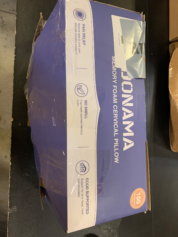 Photo 1 of DONAMA Cervical Pillow for Neck and Shoulder,Contour Memory Foam Pillow,Ergonomic Neck Support Pillow for Side Back Stomach Sleepers with Pillowcase