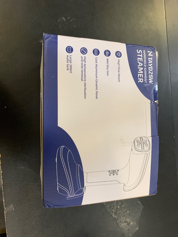 Photo 1 of Powerful Handheld Fabric Steamer - 1800W with Fast Ceramic Heat-Up Plate, 2-in-1 Ironing & Wrinkle Remover, Steam Nozzle, Lint Brush - White, for US 120V Only