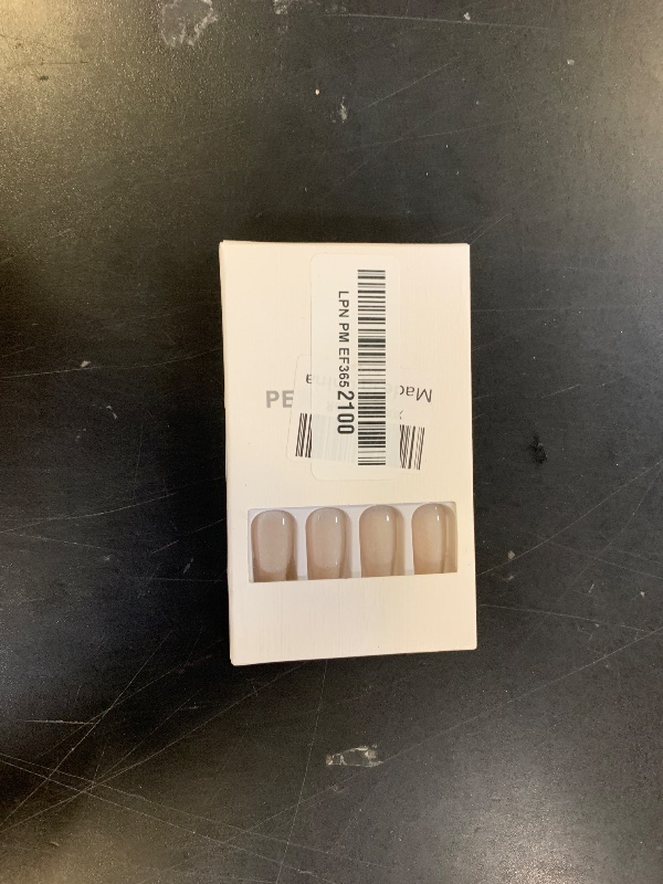 Photo 1 of KKUUOO White Press on Nails Long Coffin Fake Nails Handmade False Nails with Glitter & Velvet Design Full Cover Glossy Acrylic Nails Stick on Nails Jelly Press on Nails for Women Fall Winter Manicure