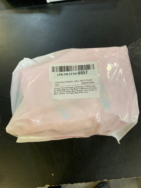 Photo 1 of Flying Paws Disposable Female Dog Diapers, Puppy Diapers with Adjustable Elastic Waistline for Female Dog or Cat in Heat,Incontinence, Diaper with Wetness Indicator, XS-10 Count