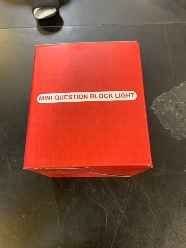 Photo 1 of TLAOTNIY Super Bros Mini Question Block Night Lights - USB Powered Bedside Lamp with Game Sound Effects - Gift for Friends & Fans (2Pack)