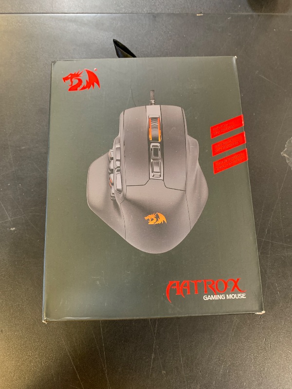Photo 1 of Redragon M811 Aatrox MMO Gaming Mouse, 15 Programmable Buttons Wired RGB Mouse w/Ergonomic Natural Grip Build, 10 Side Macro Keys, Software Supports DIY Keybinds & Backlit