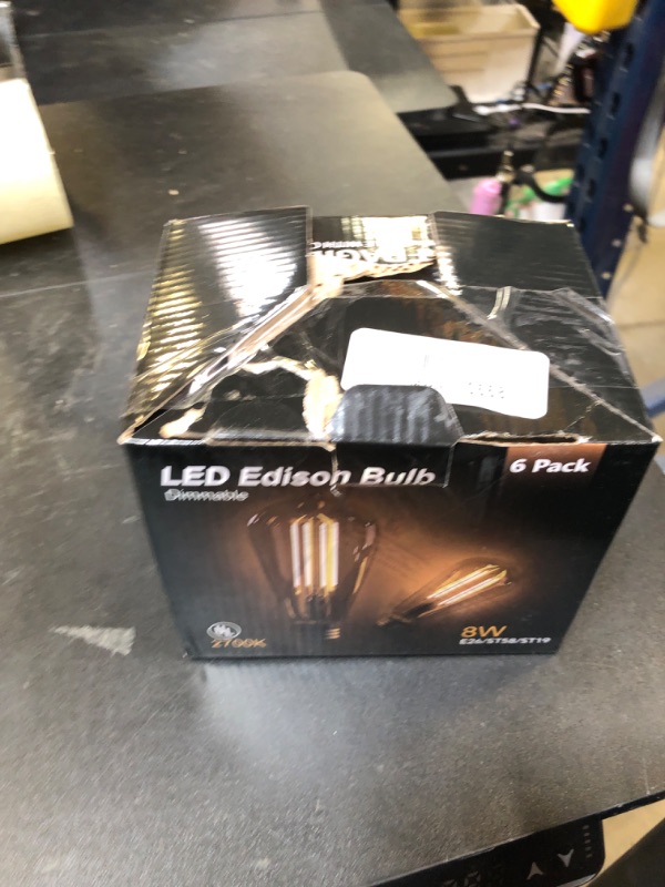 Photo 1 of TJOY Edison Light Bulbs 60W Equivalent, Dimmable Vintage LED Light Bulbs, E26 Medium Base, Warm White 2700K, ST58, 8W, 800LM, 80+ CRI, Antique Decorative Filament LED Bulb, Clear Glass, 6 Pack