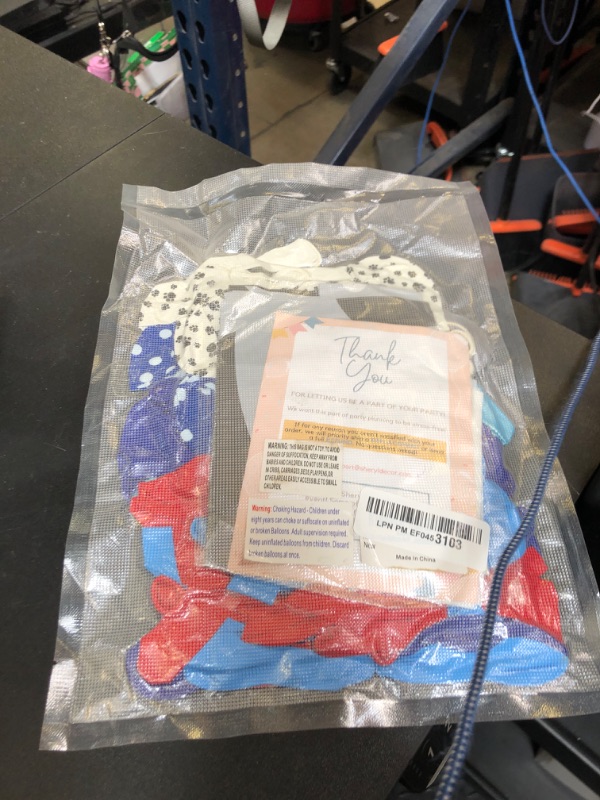 Photo 1 of ALL-IN-1 Paw Balloon Arch & Garland Kit with BONUS Dog Bone – Small and Large Red, Dark Blue Paw Balloons – Chase Paw Birthday Party Decorations & Supplies – Boy