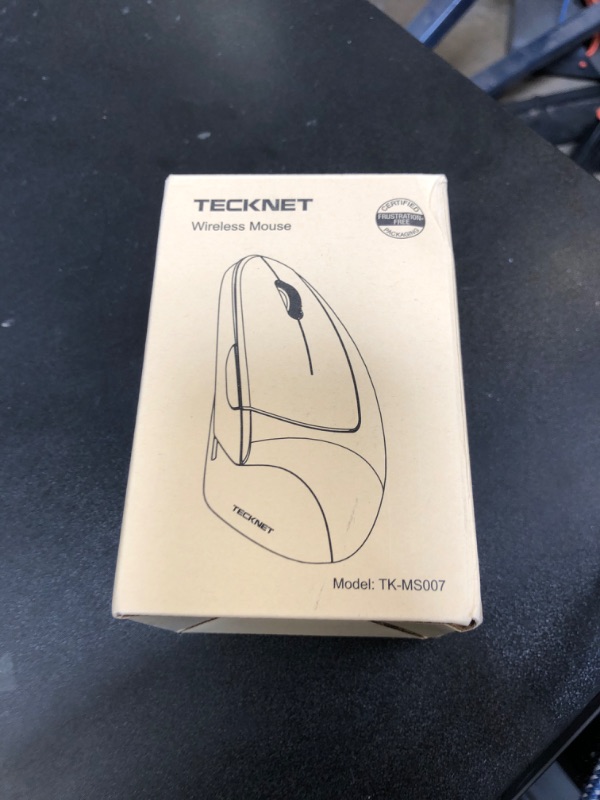 Photo 1 of TECKNET Ergonomic Mouse, 4800 DPI Wireless Vertical Mouse with 5 Adjustable DPI Levels, 6 Buttons 2.4GHz Optical Carpal Tunnel Mouses for Laptop, Desktop, PC, MacBook - Black
