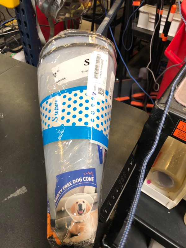 Photo 1 of Supet Dog Cone Collar Adjustable After Surgery, Comfortable Pet Recovery Collar & Cone for Large Medium Small Dogs, Elizabethan Dog Neck Collar Plastic Practical