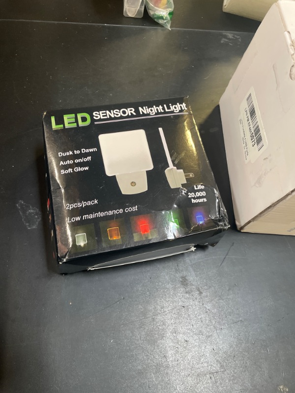 Photo 1 of 2 Pack 0.5W Plug in LED Night Light with Dusk to Dawn Sensor Red
