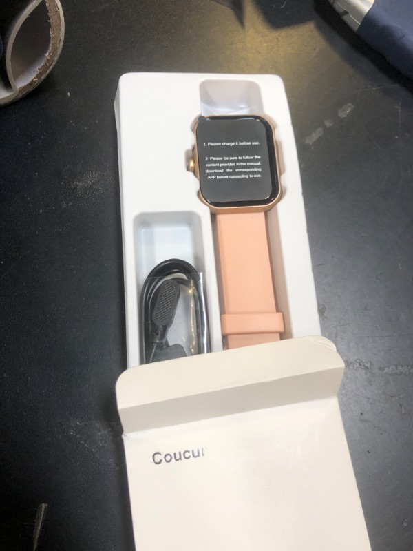 Photo 1 of Smart Watch for Men Women, 1.96" HD Fitness Tracker Running Watch (Answer/Make Call), IP68 Waterproof,Pedometer, Sleep/Step/Activity/Heart Rate Monitor,110+ Sport Mode Smartwatch for iOS Android,Pink