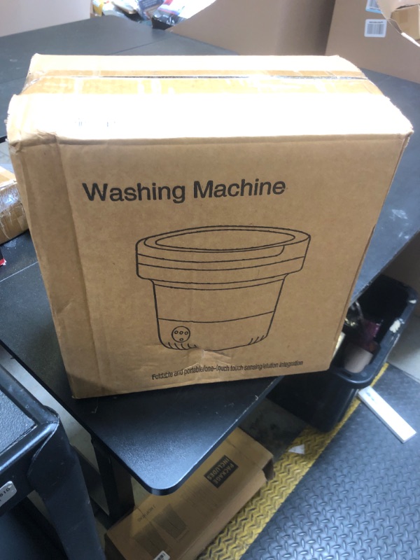 Photo 1 of Portable Washing Machine, 16L Upgraded Mini Washer with Spin Basket Laundry Machine, 3 Cleaning Modes Suitable for Small Clothes, Foldable Design Ideal for Apartment, Home, Hotel and camping
