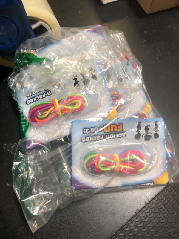 Photo 1 of ArtCreativity Chinese Jump Ropes, Set of 6, Elastic Playground Skipping Ropes for Kids, Outdoor Toys for Girls and Boys in Rainbow Colors, Great as Goodie Bag Stuffers and Birthday Party Favors