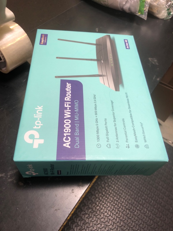 Photo 1 of TP-Link AC1900 Smart WiFi Router (Archer A8) -High Speed MU-MIMO Wireless Router, Dual Band Router for Wireless Internet, Gigabit, Supports Guest WiFi