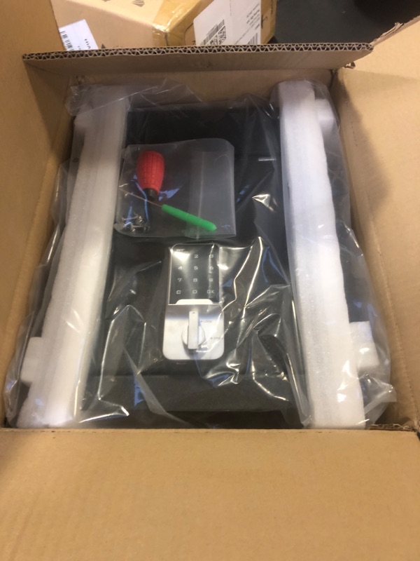 Photo 1 of Under Seat Console Safe Box Compatible with 2014-2019 Chevrolet Silverado, GMC Sierra 1500, 2015-2020 Silverado, GMC Sierra 2500 3500 with Underseat Console Bench Seats, Electronic Keypad Lock.