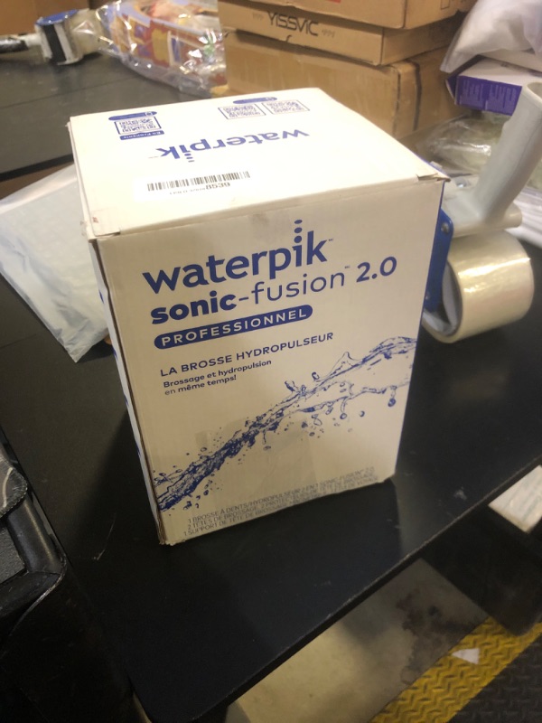 Photo 1 of Waterpik Sonic-Fusion 2.0 Professional Flossing Electric Toothbrush with Water Flosser Combo In One, White SF-04, Packaging May Vary