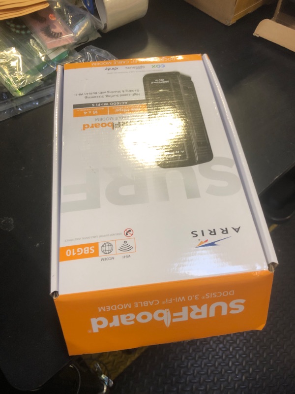 Photo 1 of ARRIS (SBG10) - Cable Modem Router Combo - DOCSIS 3.0 16 x 4 Gigabit & AC1600 WiFi, For Comcast Xfinity, Cox, check with ISP for compatibility [Not for Spectrum] 400 Mbps Max Internet Speeds
