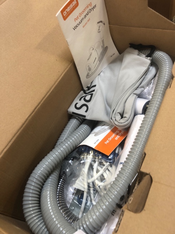 Photo 1 of oneisall Dog Vacuum & Dryer for Shedding Grooming, 8 in 1 Dog Grooming Kit with Metal Blades Pet Clippers, Adjustable Speed and Temperature Control Blower