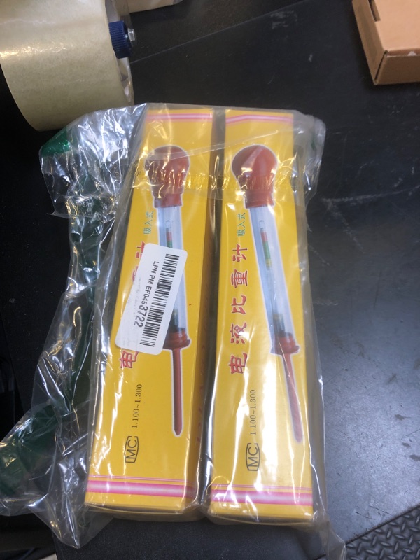 Photo 1 of SUPVOX 2pcs Suction Type Battery Electrolytic Hydrometer, Electro-Hydraulic Density Meter for Home, Red, 11.41in, Synthetic Material, Easy to Use for Battery Testing and Wine Making