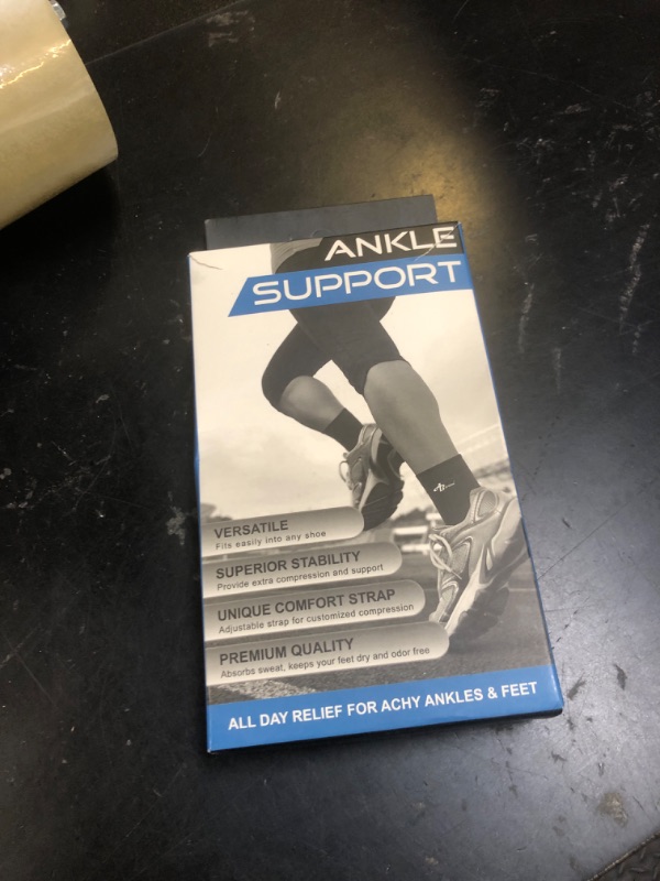 Photo 1 of ABIRAM Ankle Brace for Women & Men, Ankle Compression Sleeve, Foot Sleeve (1 Pair) with Strap, Ankle Support for Sprained Foot & Arch, Plantar Fasciitis Relief Socks, Achilles Tendonitis