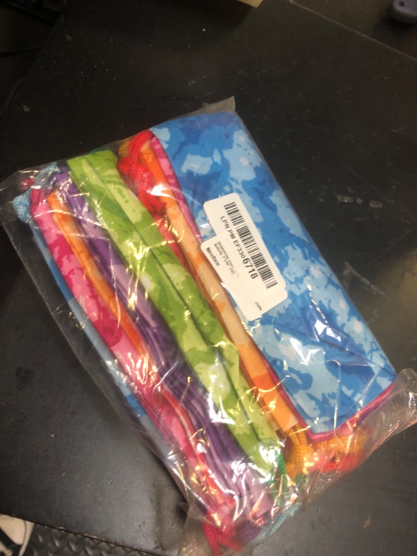 Photo 1 of Super Z Outlet Tie-Dye Camouflage Drawstring Bags Party Favors, Arts & Crafts Activity 7"x10" (12)