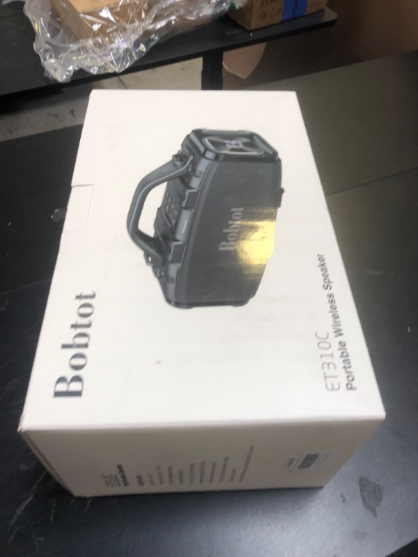 Photo 1 of Bobtot Portable Bluetooth Speaker, 60W Peak Boombox IPX6 Waterproof, Outdoor Speaker with Handle Stereo Loud Sound, Deep Bass, 8800mAh Battery, TWS/TF/AUX/EQ Outdoor for Party Beach Camping