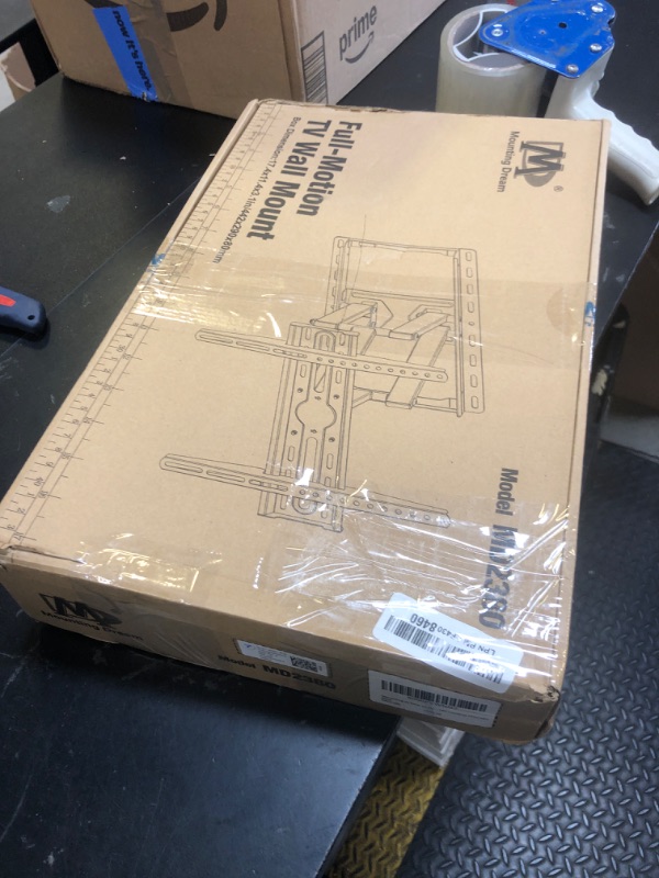 Photo 1 of Mounting Dream TV Wall Mount for 32-65 Inch Television,Mount with Swivel and Tilt, Full Motion Bracket with Articulating Dual Arms, Fits 16inch Studs, Max VESA 400X400 mm, 99lbs, MD2380