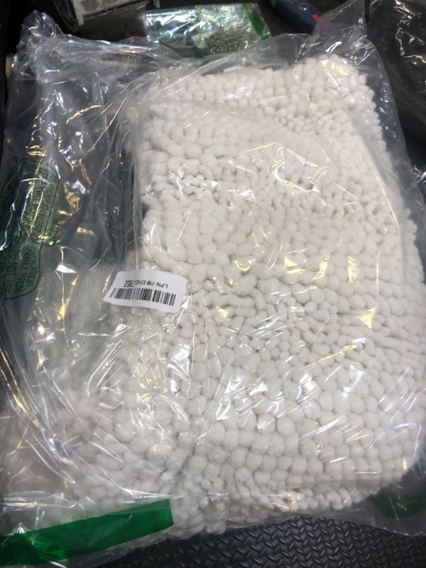 Photo 1 of Bath Mat for Bathroom Ultra-Soft Machine Washable Rugs for Shower Room with Non-Slip Backing Shaggy Absorbent Luxury Chenille Bath Rug Perfect for Tub Sink Bedroom Door (24"x36", Ivory White)