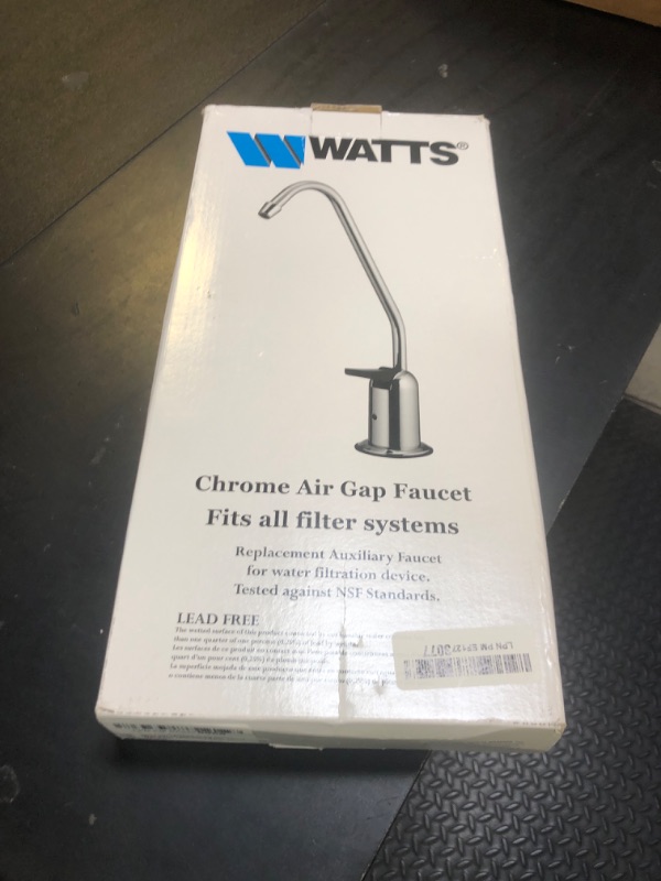 Photo 1 of Watts Premier WP116001 Air-Gap Non-Monitored Standard Faucet for Water Filtration Systems, Chrome