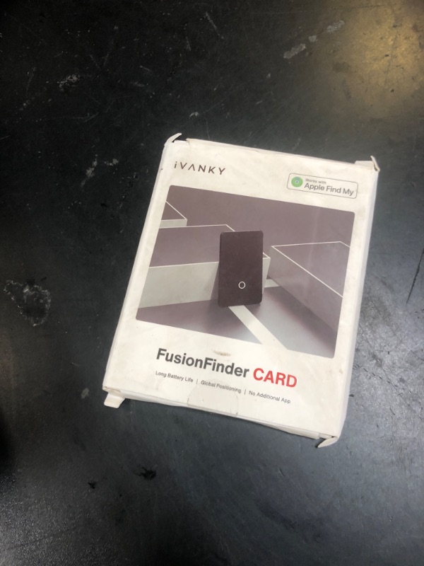Photo 1 of iVANKY Wallet Tracker Card, Smart Rechargeable Thin Wallet Finder, Works with Apple Find My (iOS Only), Item Finder for Luggage Tags, Passports, Phone, Water Resistant (Android Not Supported)