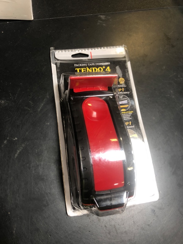Photo 1 of Heavy Duty Shipping Tape Dispenser: TENDO° Essential Line – Reusable, Replaceable, Eco-Friendly 2’’ Master Piece Dispenser for Pros with Patented 10° Sloped Chromium Blades - P-2200 (4th Gen.)_Red