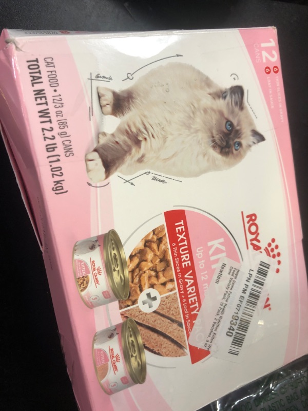 Photo 1 of Royal Canin Feline Health Nutrition Kitten Wet Food Variety Pack, 12 Pack, 2 Varieties, 3 oz Cans? best by 10/21/2026