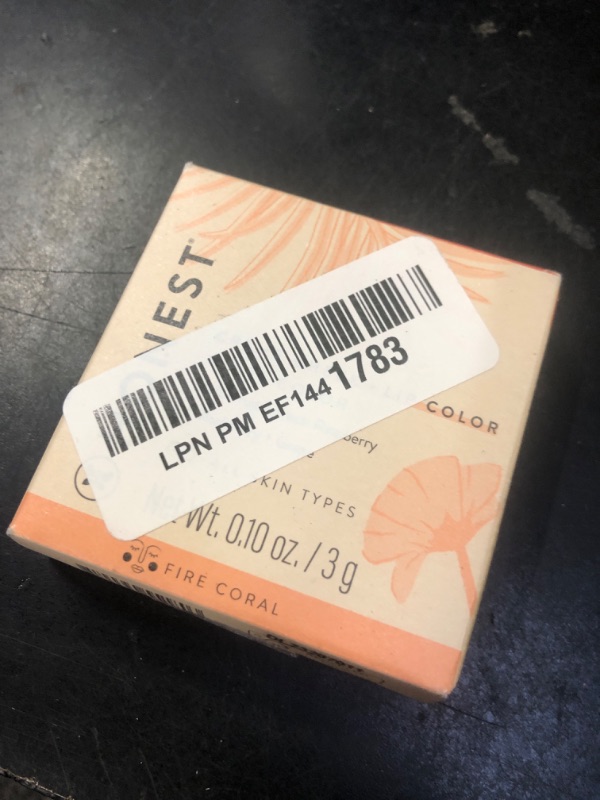 Photo 1 of Honest Beauty 2-in-1 Creme Cheek Blush + Lip Color | EWG Verified, Vegan + Cruelty Free | Fire Coral, .1 oz
