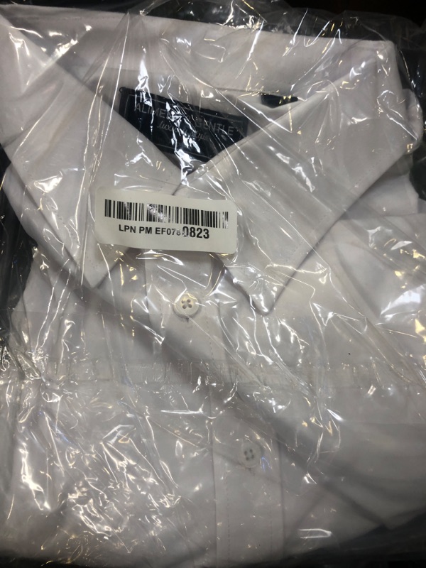 Photo 1 of Alimens & Gentle Men's Dress Shirt Regular Fit Stretch Stain Shield Long Sleeve Solid Business Wedding Button Down Shirts White Size L