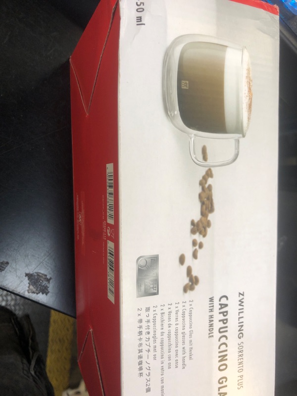 Photo 1 of Zwilling 39500-113 Double Wall Glass Cappuccino 15.2 fl oz (450 ml), Set of 2, Tumbler, Insulated, Cold and Heat Retention, Double Wall Construction, Mug, Cup, Microwave Safe