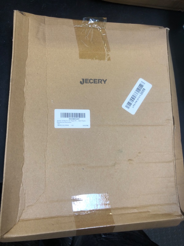 Photo 1 of Jecery 10 Pcs 9 x 12'' Rigid Print Protectors Clear Rigid Plastic Paper Page Protectors Photo Plastic Sleeves for Document