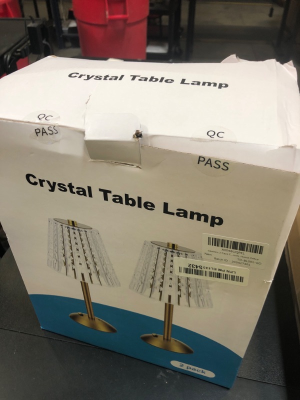 Photo 1 of Crystal Table Lamp,3600mAh Rechargeable Cordless Lamp, Battery Operated Touch Light with 3 Color Modes, Dimmable Brightness, Modern Matte Aluminum Body for Bedroom, Bar, Outdoor Decor, Kitchen, Gift