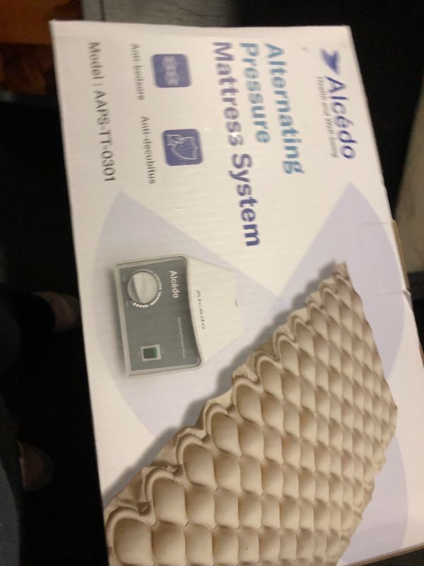 Photo 1 of Alcedo Alternating Air Pressure Mattress Pad for Bed Sore and Ulcer Prevention, Hospital & Home Use Medical Mattress Topper for Bedridden Patient, Adjustable Ultra Quiet Pump and Waterproof Cushion