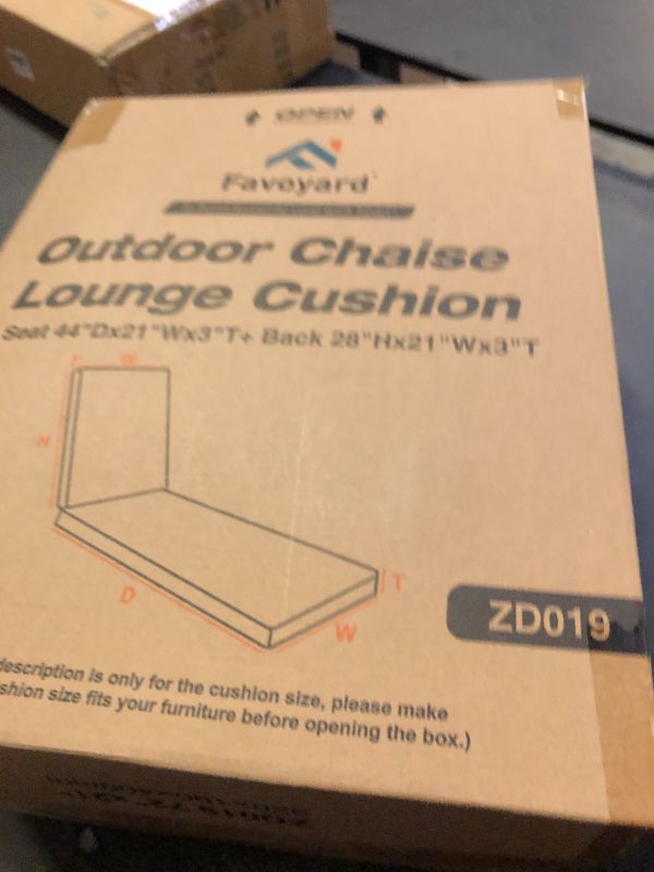Photo 1 of Favoyard Chaise Lounge Cushions Outdoor 72 x 21 x3 Inch Waterproof & 3-Year Fade Resistant Outdoor Lounge Chair Cushions with Removable Cover, Ties and Hidden Zipper for Patio Pool Lounge Chairs