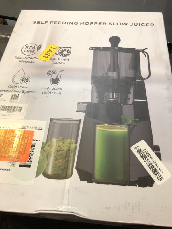 Photo 1 of Cold Press Juicer, 5.8" Extra Large Feed Chute Fit Whole Fruits & Vegetables, 350W Slow Masticating Juicer Machines, Easy to Clean,High Juice Yield?Grey?