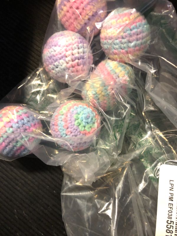 Photo 1 of Ushang Pet Cat Toys Balls with Bell Inside, Kitten Interactive Toys, 6Pcs Colorfull Indoor Woolen Yarn Hand-Knitted Cat Chasing Balls Toy for Kitten