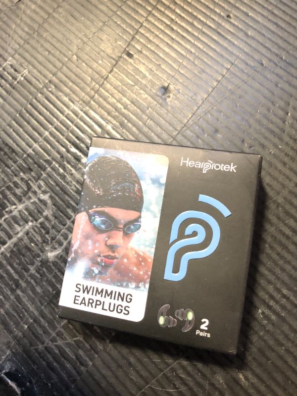Photo 1 of Hearprotek 2 Pairs Ear Plugs for Swimming Adults, Reusable Custom-fit Swim Water earplugs Men Women for Swimmers Shower Pool Bath Surfing Kayaking Canoeing(Black)