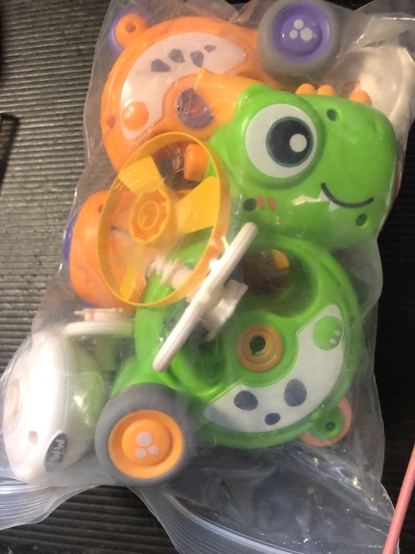 Photo 1 of 5-in-1 Multifunctional Dinosaur Whistle Inertial Vehicle,Flying Disc Launcher Toy,Light Up Spinning Tops & Gyroscope,for Girls&Boys Age 3-12,2-Pack(Green+Orange)