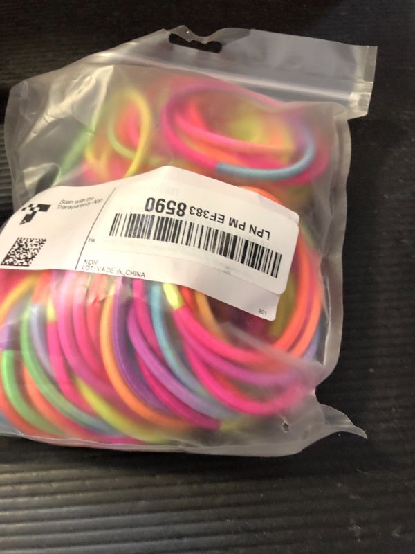 Photo 1 of 120 Pcs No Damage Elastics Hair Ties, Assorted Hair Bands Perfect for Medium to Thick Hair, Multicolor Pony tails Holders for Men, Women, Girls and Boys (4mm)