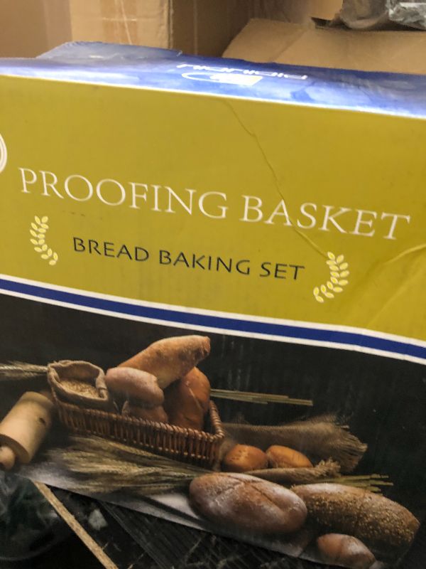 Photo 1 of Sourdough Bread Baking Set, 10 Inch Oval & 9 Inch Round Banneton Bread Proofing Baskets with Linen Liner, Silicone Bread Sling, Danish Dough Whisk, Dough Scraper Kit, Silicone Brush & Silicone Spatula
